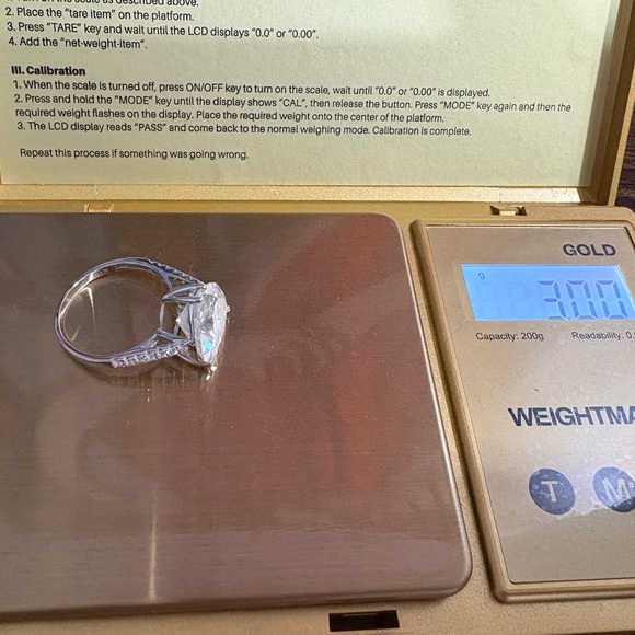 K18 WG band natural diamonds, moissanite center stone 6.0 carats GRA certificate
